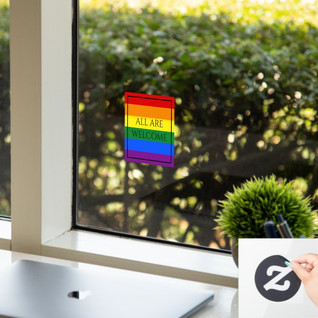 Rainbow Pride Window Fensteraufkleber (Büro)