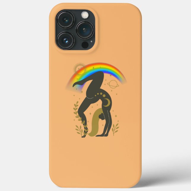 Rainbow Pride Yoga  Case-Mate iPhone Hülle (Rückseite)