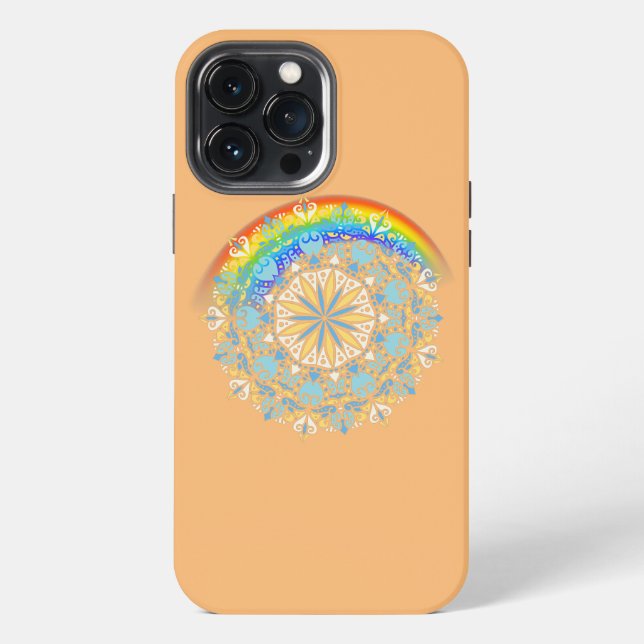 Rainbow Pride Yoga  iPhone Hülle (Rückseite)