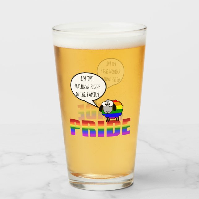 Rainbow Priep Glass Tumbler (Vorne (Gefüllt))