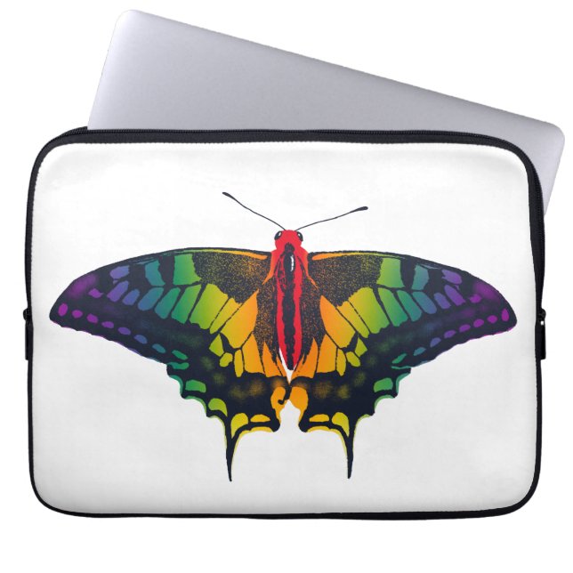 Rainbow Prilag Frack Butterfly Laptopschutzhülle (Vorderseite)