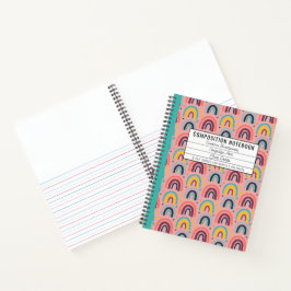 Rainbow Primäres Notebook-Story Journal Notizbuch