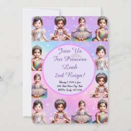 Rainbow Princess Birthday Einladung