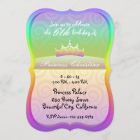 Rainbow Princess Crown Spirals Geburtstag