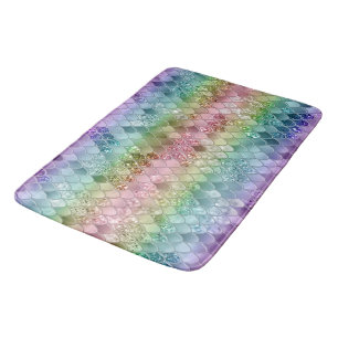 Rainbow Princess Mermaid Scales #2 #decor #wall Badematte