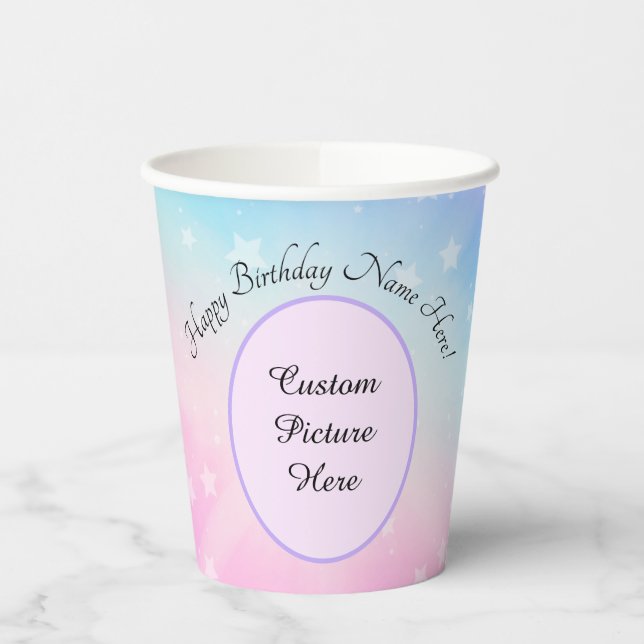 Rainbow Princess Personal Picture Cups Pappbecher (Links)