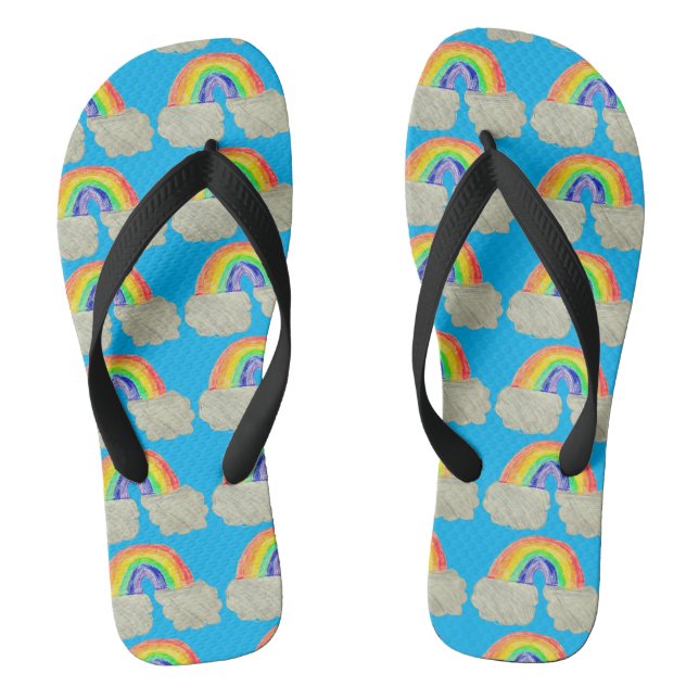 Rainbow Print Flip Flops (Fußbett)