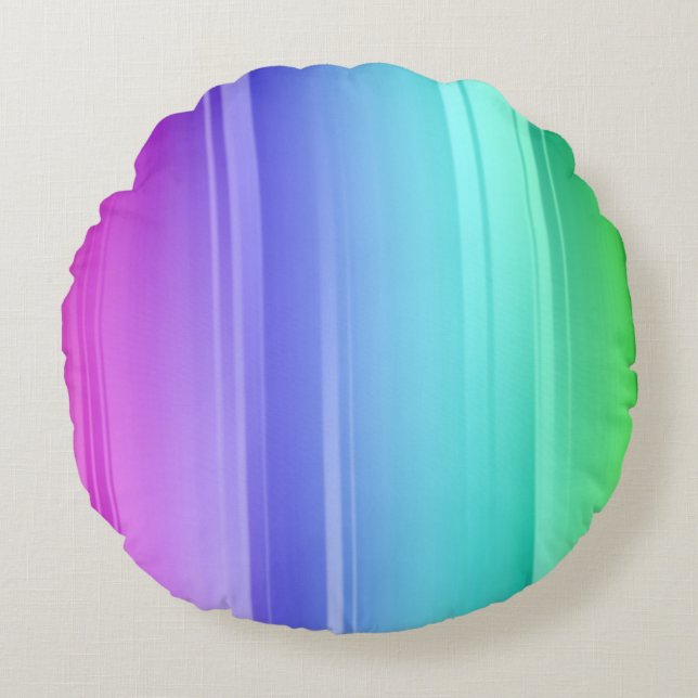 Rainbow Print Round Kissen (Vorderseite)