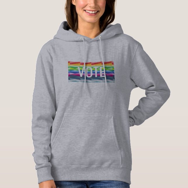 Rainbow Prism Abstrakt Geometric Design - STIMME Hoodie (Vorderseite)