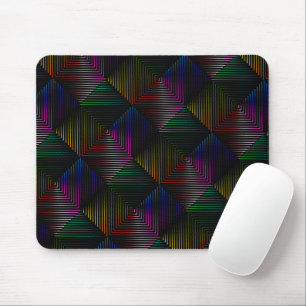 Rainbow Prism auf schwarz Mousepad
