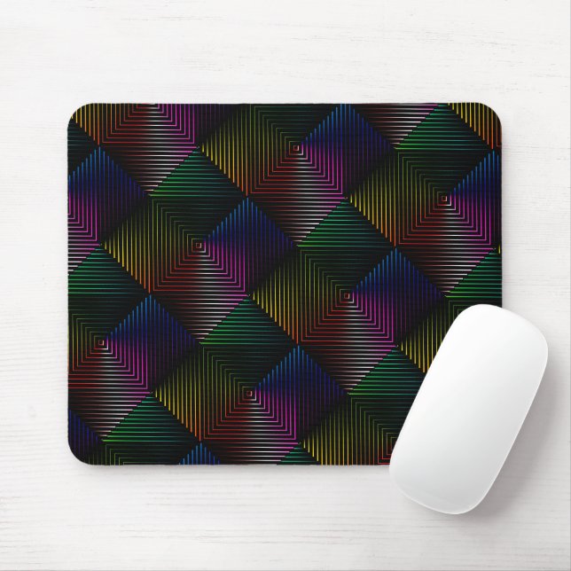 Rainbow Prism auf schwarz Mousepad (Mit Mouse)