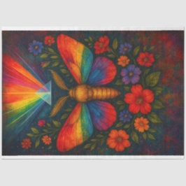 Rainbow Prismatisches Moth Decoupage Papier