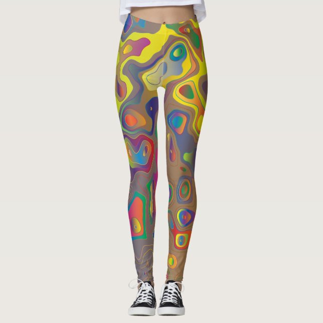 Rainbow-Prismenwasser tropft Leggings (Vorderseite)