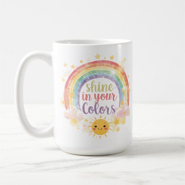 Rainbow Prix Art in Ihren Farben Kaffeetasse (Links)