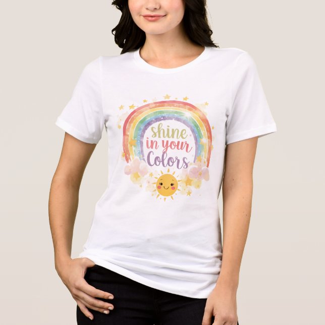 Rainbow Prix Art in Ihren Farben Tri-Blend Shirt (Vorderseite)