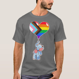 Rainbow Progress Elephant seual Identity Nonbina T-Shirt
