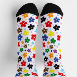 Rainbow Progress Prilag Blume Doodle Quasar Socken