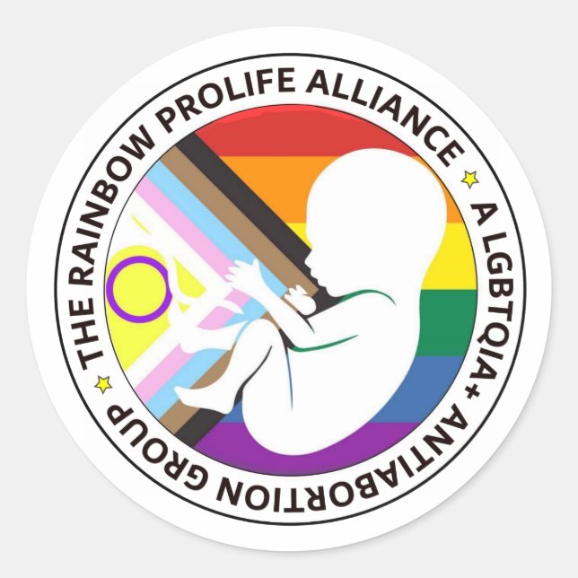 Rainbow ProLife Alliance Rundaufkleber Runder Aufkleber (Vorderseite)