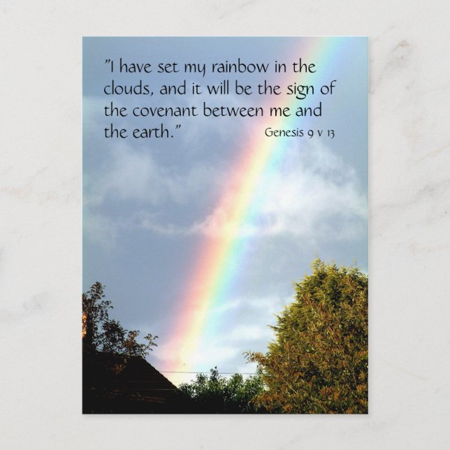 Rainbow Promise, Genesis 9/13 | Postkarte (Vorderseite)