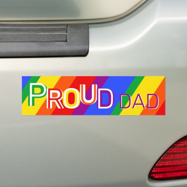 Rainbow Proud Vater Autoaufkleber (Auf Auto)