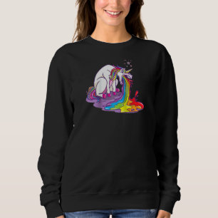 Rainbow Puke Vomi Magical Unicorn Puking Rainbows Sweatshirt