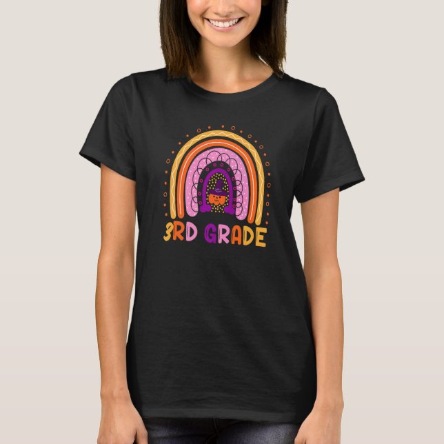 Rainbow Pumpkin Halloween für Jungs Mädchen T-Shirt (Vorderseite)