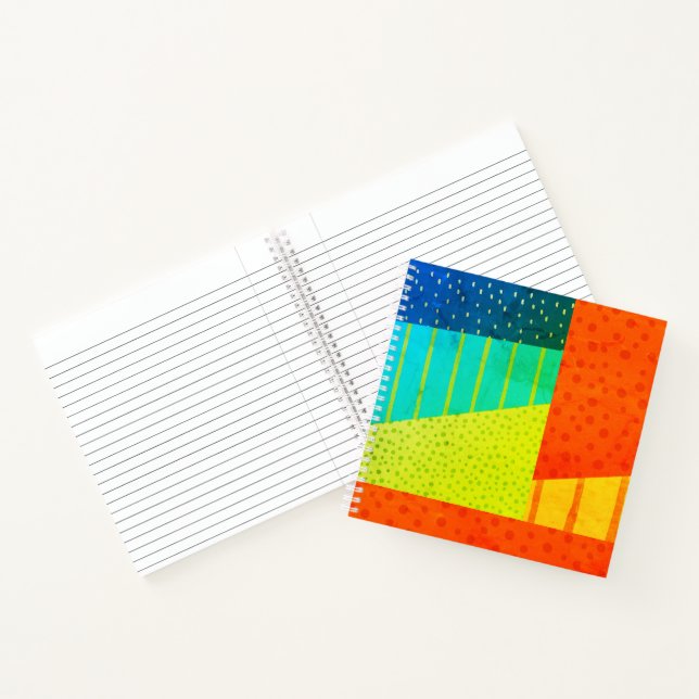 Rainbow-Punkte und -Linien Notizbuch (Innenseite)