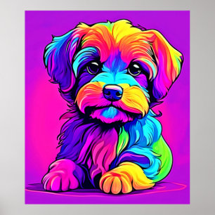 Rainbow Puppy Arts Poster