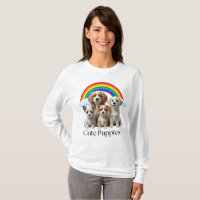 Rainbow Puppy-Liebe Benutzerdefiniertes Shirt