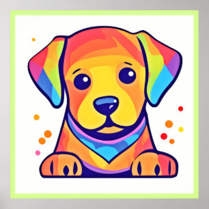 Rainbow Puppy-Liebe Poster
