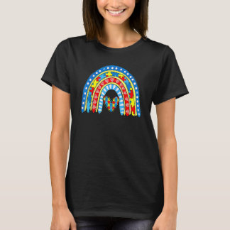 Rainbow-Puzzle-Herz-Autismus-Bewusstsein Akzeptier T-Shirt