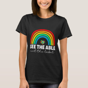 Rainbow Puzzle Herz Sieht die Fähigkeit, nicht das T-Shirt