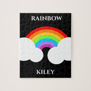 Rainbow Puzzle mit Kindernamen.