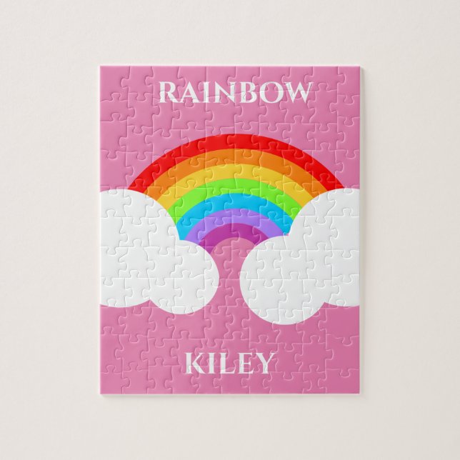 Rainbow Puzzle mit Kindernamen. (Vertikal)