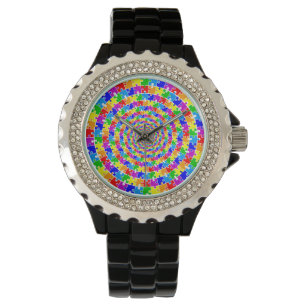 Rainbow Puzzles Autism Awareness Watch Armbanduhr