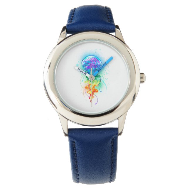 Rainbow-Qualle Armbanduhr (Vorderseite)