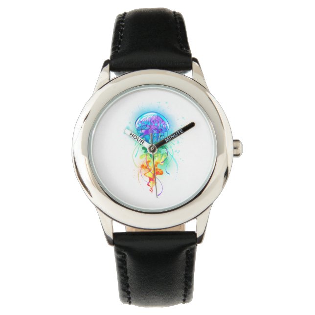 Rainbow-Qualle Armbanduhr (Vorderseite)
