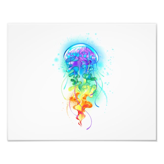 Rainbow-Qualle Fotodruck (Vorne)