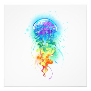 Rainbow-Qualle Fotodruck