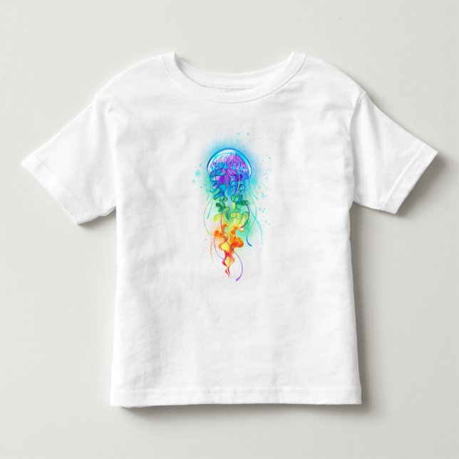Rainbow-Qualle Kleinkind T-shirt (Vorderseite)