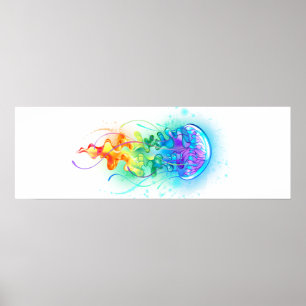 Rainbow-Qualle Poster