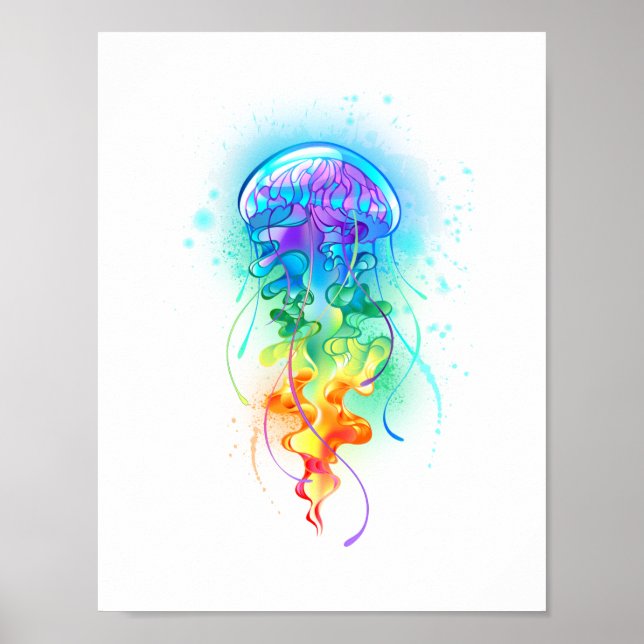 Rainbow-Qualle Poster (Vorne)