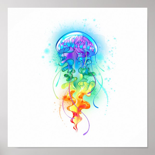 Rainbow-Qualle Poster (Vorne)