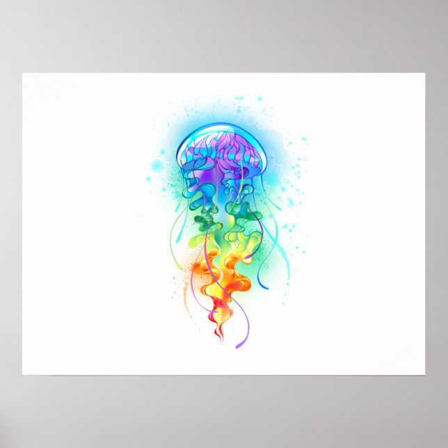 Rainbow-Qualle Poster (Vorne)
