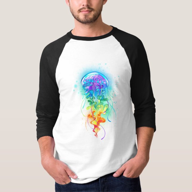 Rainbow-Qualle T-Shirt (Vorderseite)