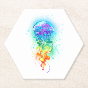 Rainbow-Qualle Untersetzer
