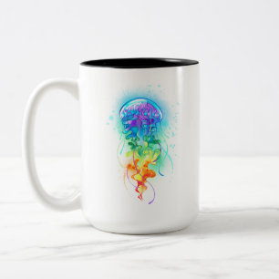 Rainbow-Qualle Zweifarbige Tasse