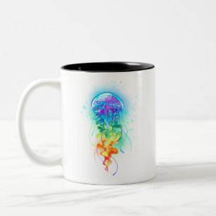 Rainbow-Qualle Zweifarbige Tasse