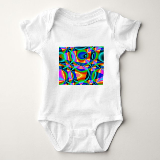 Rainbow-Quilt Baby Strampler (Vorderseite)