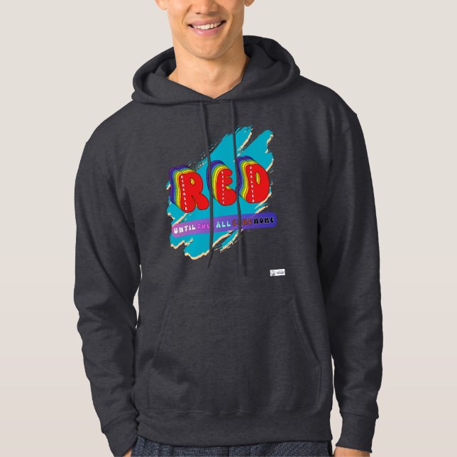 Rainbow R.E.D. Hoodie - Ehre mit Stolz (Vorderseite)